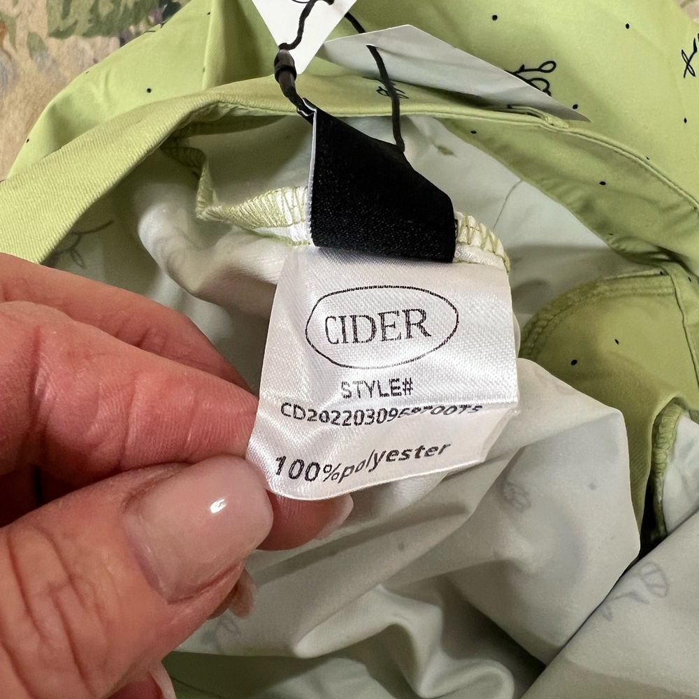 Cider Light Green Floral Trousers - Picture 6 of 11